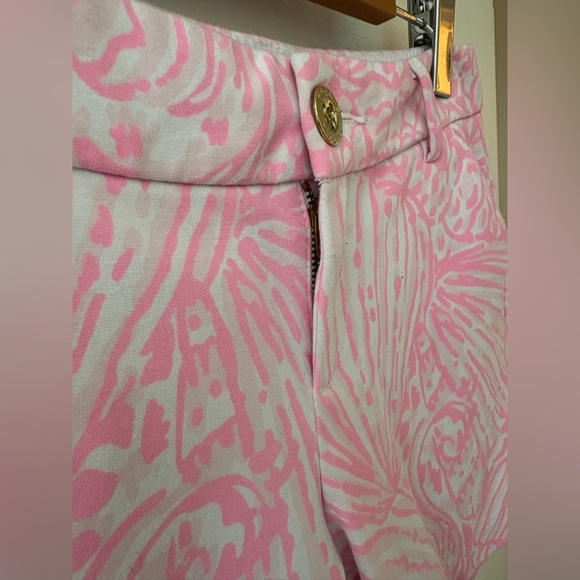 Lilly Pulitzer Jayne knit pelican pink Sea cup shorts size 0 fit larger - Picture 3 of 12